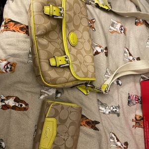 Matching coach bag and wallet